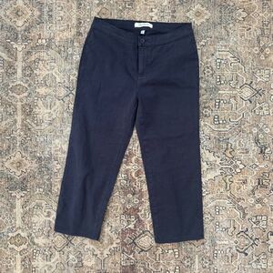 Lila Ryan Jase Slim Straight Stretch Capri Pants • size 6 • Navy • Stitch Fix